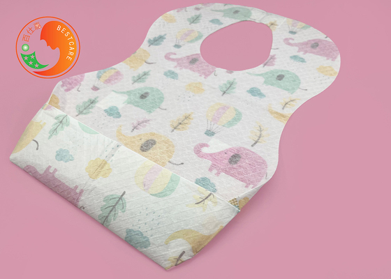 Anti Irritation Skin Friendly Custom Disposable Bibs Waterproof Feeding Bibs For Travelling