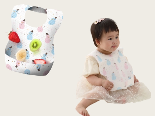 Eco Friendly Disposable Baby Bibs Customized Easy Clean Up For Unisex