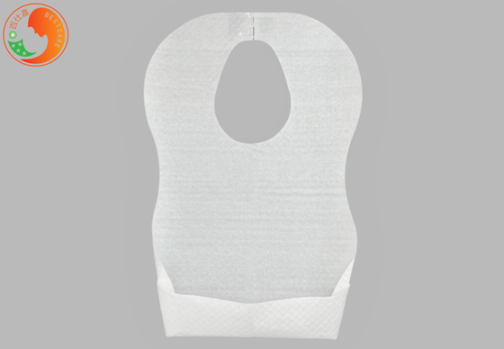 White Disposable Baby Bibs Biodegradable OEM ODM BPA Free Waterproof
