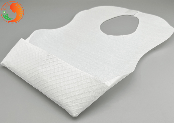 White Disposable Baby Bibs Biodegradable OEM ODM BPA Free Waterproof
