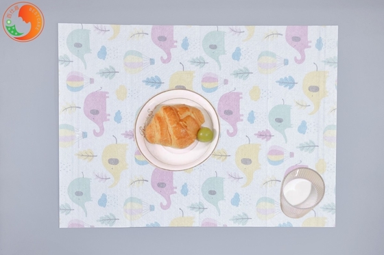 Non Toxic Decorative Disposable Placemats Rectangular Shape Easy Clean Up