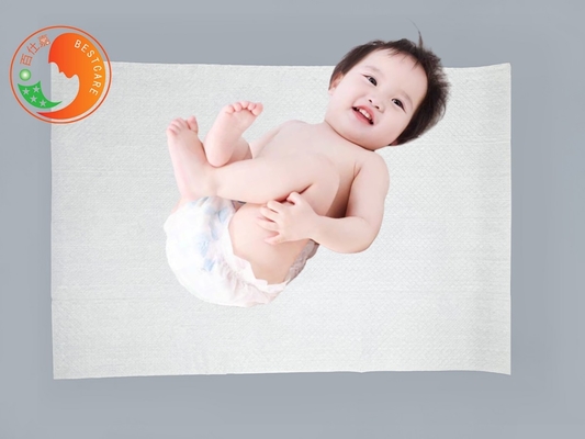 Foldable White Disposable Diaper Mat Large Size With Waterproof Layer