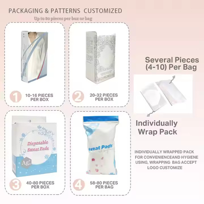 Waterproof Disposable Underarm Sweat Pads High Absorbency For Beauty Personal Care Products