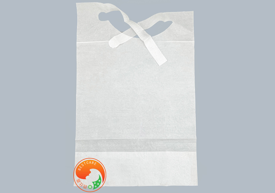 Foldable Biodegradable Paper Bibs For Adults Disposable Clothing Protector OEM