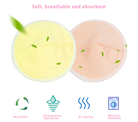 Soft Washable Breast Pads 3D Contoured OEM Leakproof For Pregnant