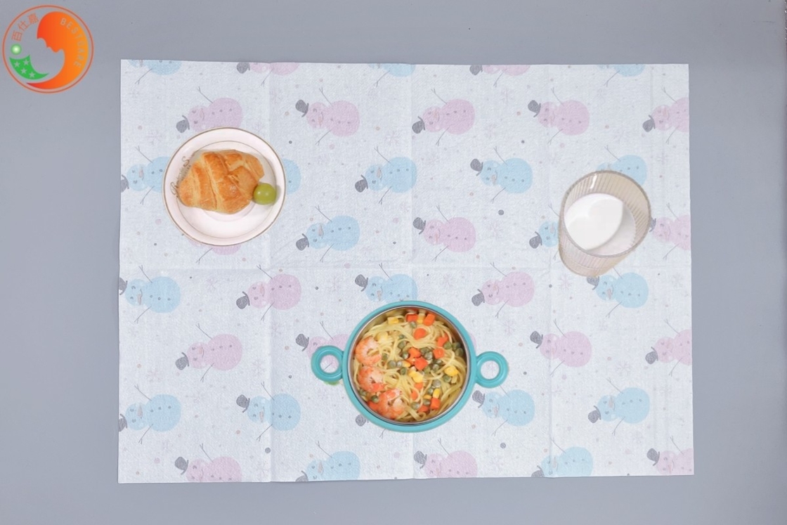 Food Grade Disposable Sticky Placemats OEM Foldable With Fun Designs