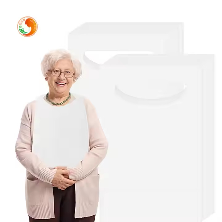 Waterproof Disposable Adult Bibs Oil Proof White For Individual